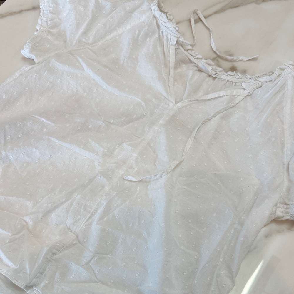 GAP Cream Textured Blouse